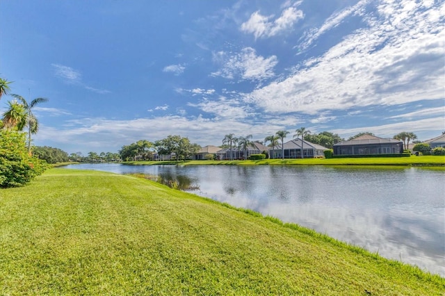 property view of water with a residential view