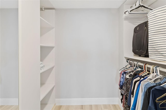 view of walk in closet