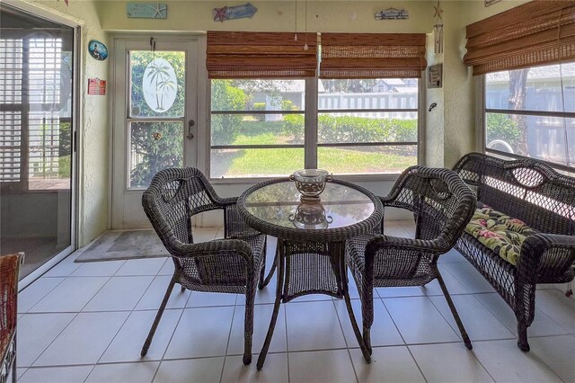 view of sunroom