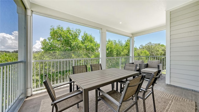 view of sunroom