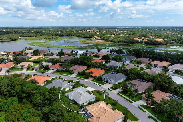 5249 Far Oak Cir, Sarasota, FL 34238 - aerial overview of property's location featuring a nearby body of water and nearby suburban area