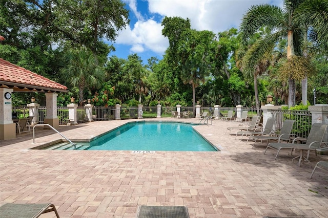 view of pool with a patio