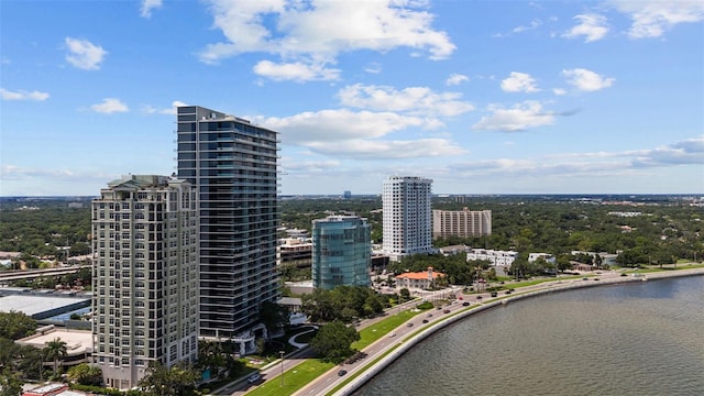 view of city with a water view