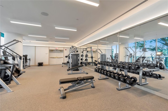 view of workout area