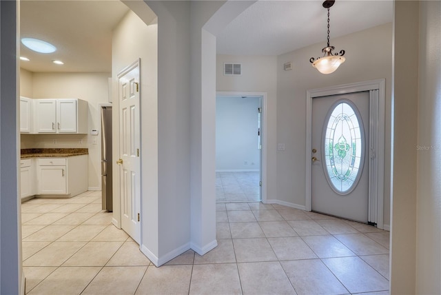 view of tiled entryway