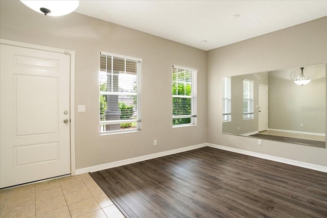 view of tiled foyer