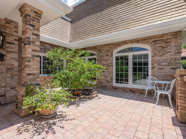 view of patio with french doors