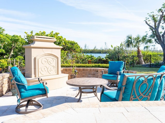 view of patio with an outdoor hangout area