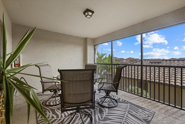 view of sunroom / solarium