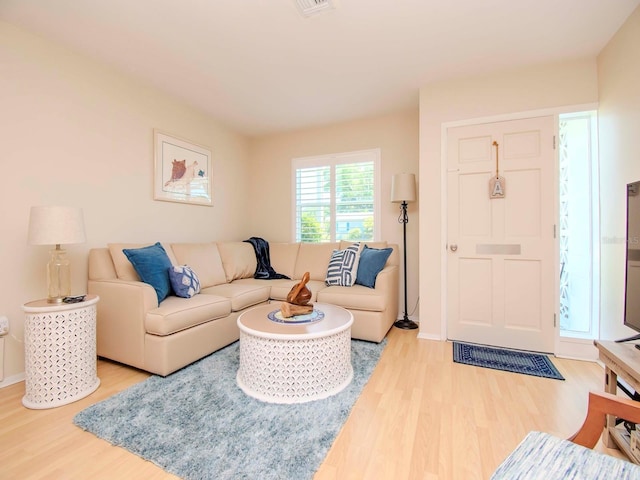 living room featuring hardwood / wood-style floors