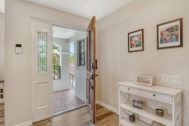 entrance foyer featuring light hardwood / wood-style flooring