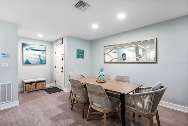 dining room featuring hardwood / wood-style floors