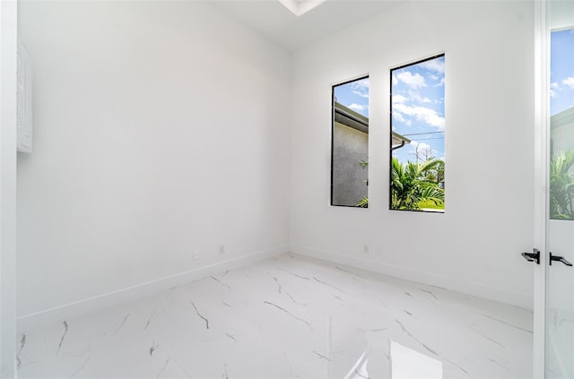 view of tiled spare room