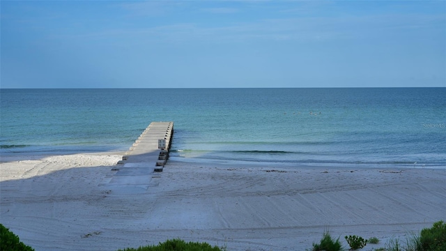 water view featuring a beach view