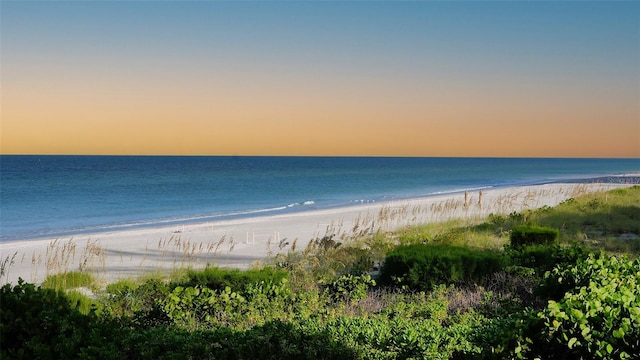 property view of water with a view of the beach