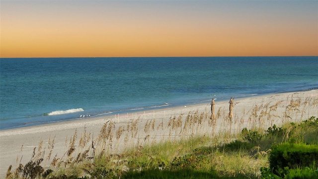 water view featuring a view of the beach