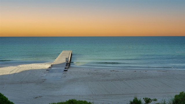 property view of water with a view of the beach