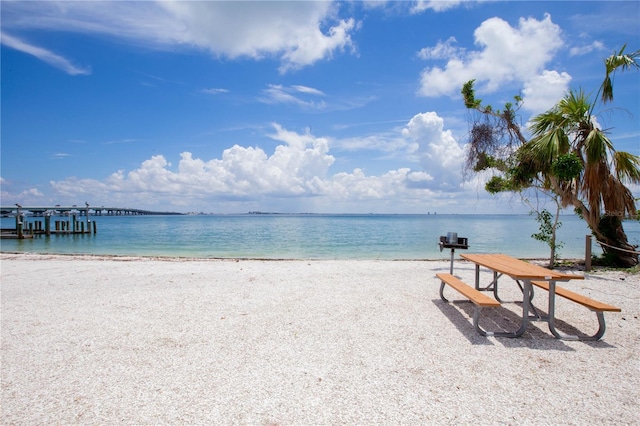 water view featuring a view of the beach