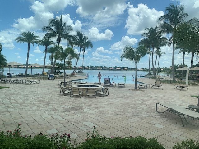 view of home's community featuring a water view