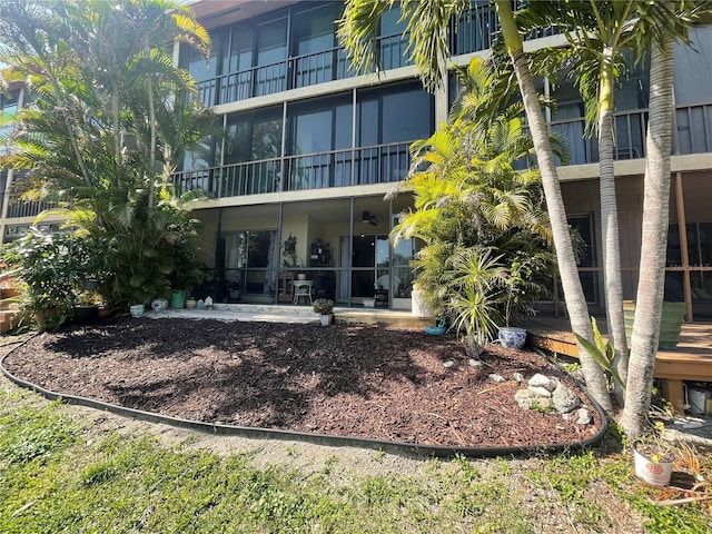 exterior space featuring a balcony and a patio area