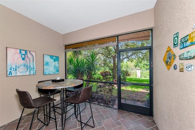 view of dining space