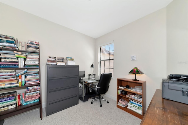 home office featuring carpet