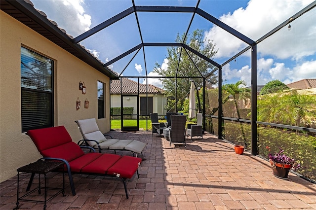 view of sunroom