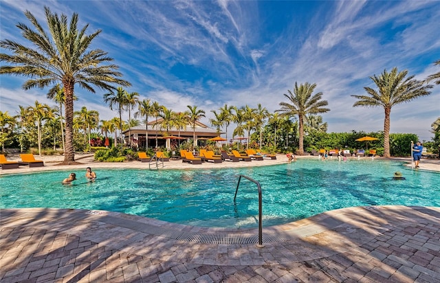 view of pool with a patio area