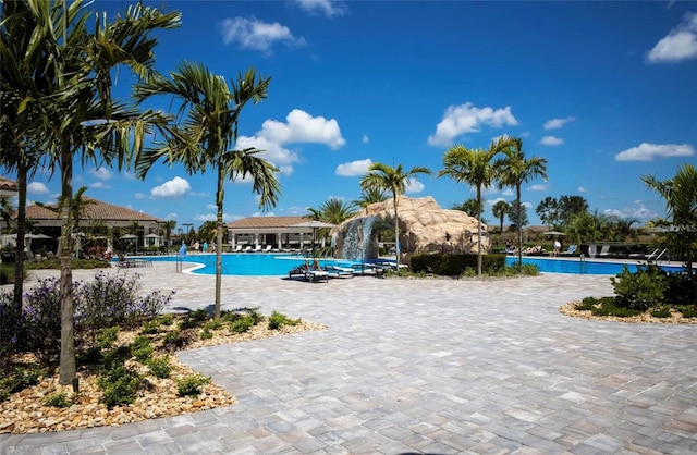 pool featuring a patio