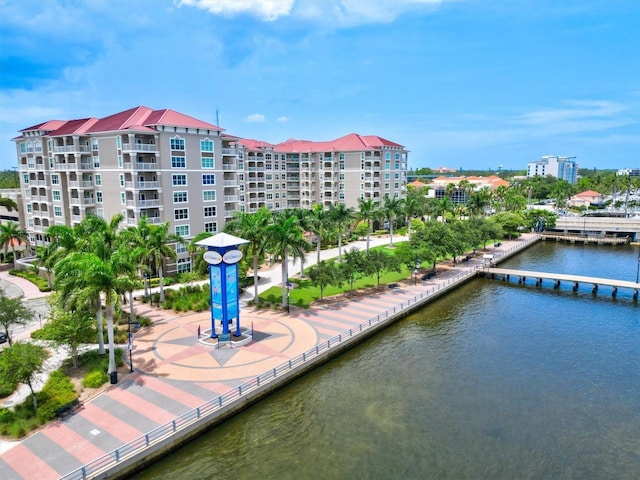 view of home's community featuring a water view