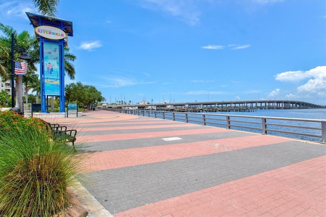 view of home's community featuring a water view