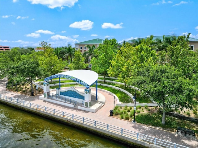 view of home's community featuring a water view