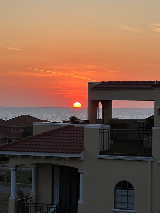 property's view of city featuring a water view