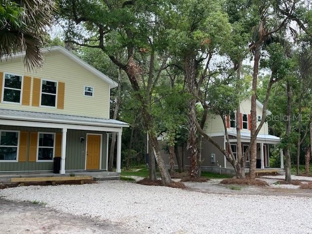 view of front of property with a porch