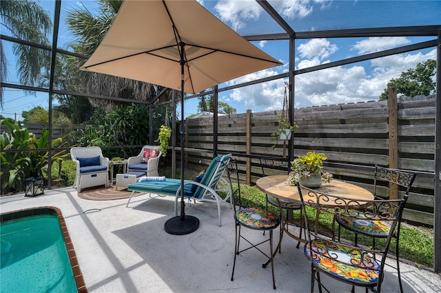 view of sunroom / solarium