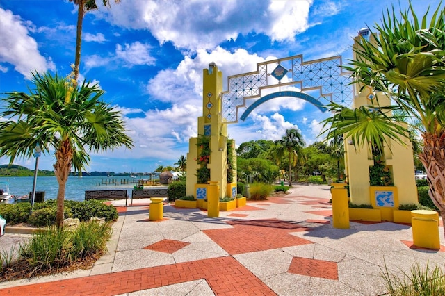 view of home's community featuring a water view