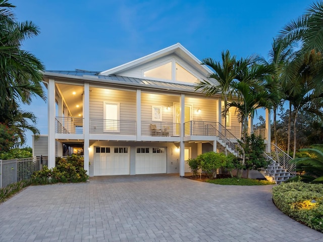 view of front of home featuring a garage