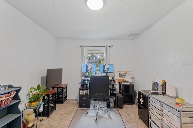 view of carpeted office