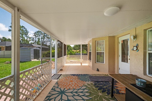 view of sunroom / solarium