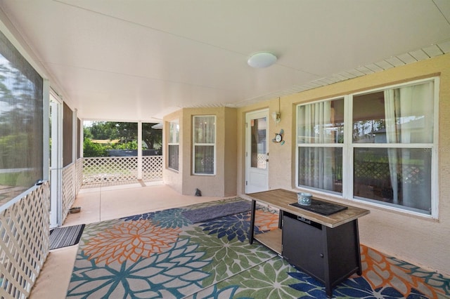 view of sunroom