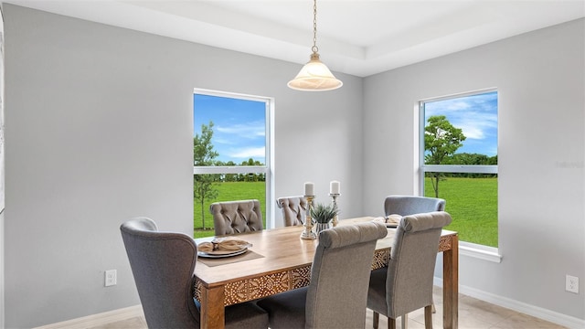 dining room featuring a healthy amount of sunlight