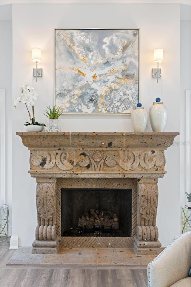 room details featuring hardwood / wood-style floors