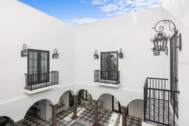 view of patio with french doors