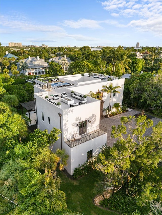 birds eye view of property