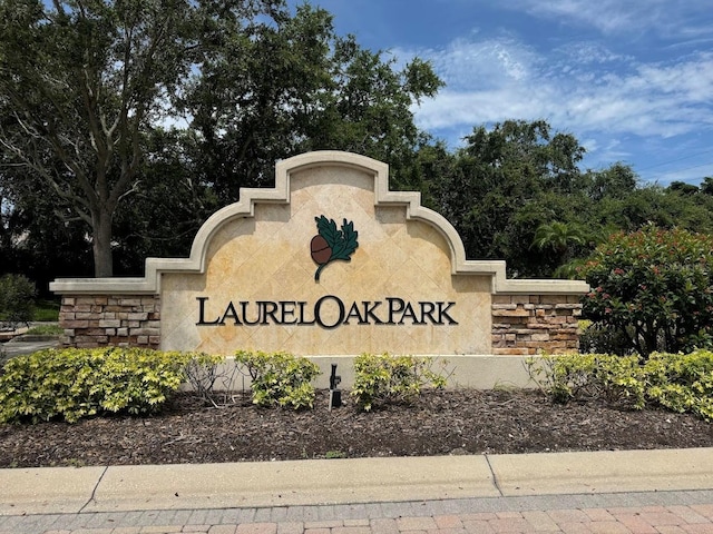 view of community sign