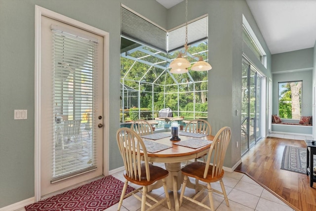 view of sunroom