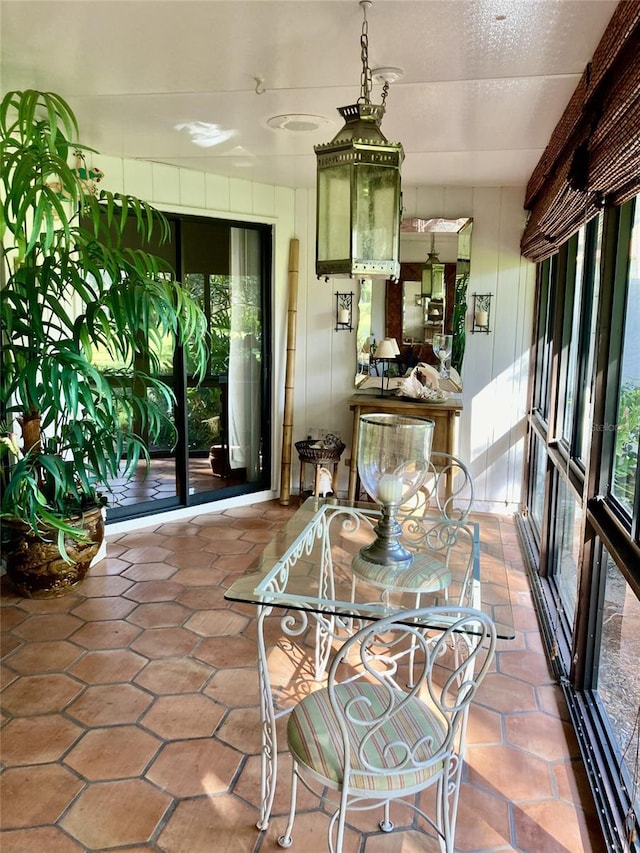 view of sunroom