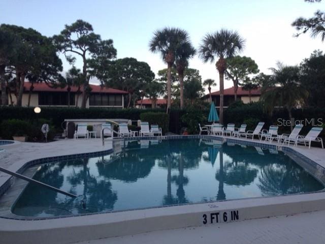 view of pool with a patio area