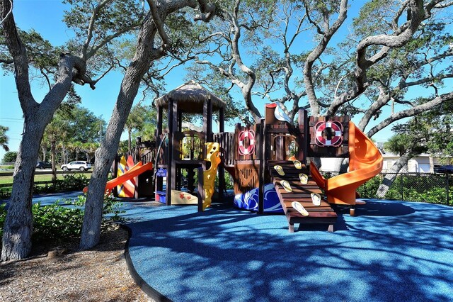 view of jungle gym