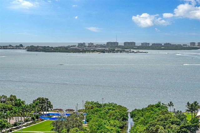 view of water feature